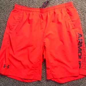 Men’s Under Armour Swim Trunks Bright Orange